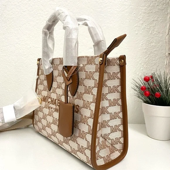 Michael Kors Mirella Small Logo Jacquard Crossbody Bag - Picture 2 of 10